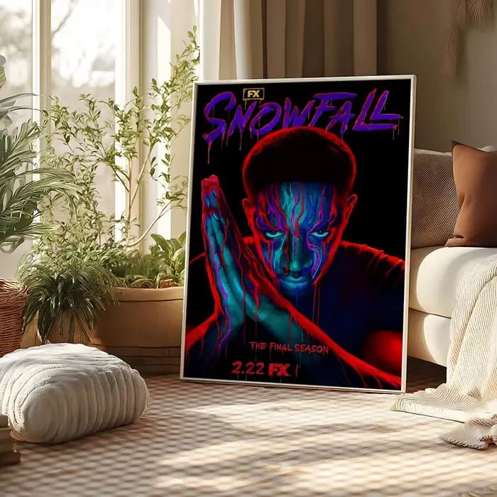 Affiche de la série télévisée Snowfall, autocollants haute définition, adaptés à la chambre à coucher, au salon, à la décoration de la maison