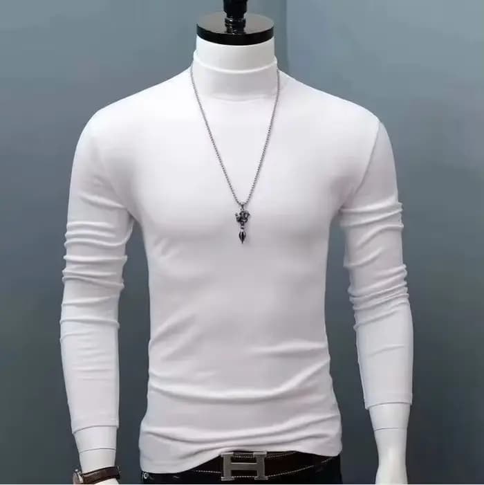 Pull chaud à col mi-haut, 360 ° proche du cou, sans couture pour résister aux vents froids. Utilisation du tissu verrouillé à température pour réaliser