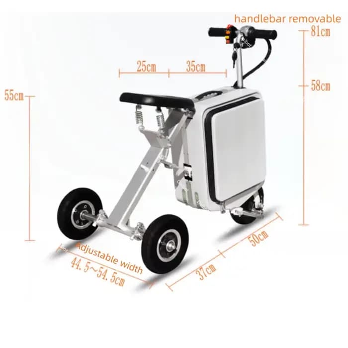 Valise à bagages pliante pour Scooter électrique à 3 roues