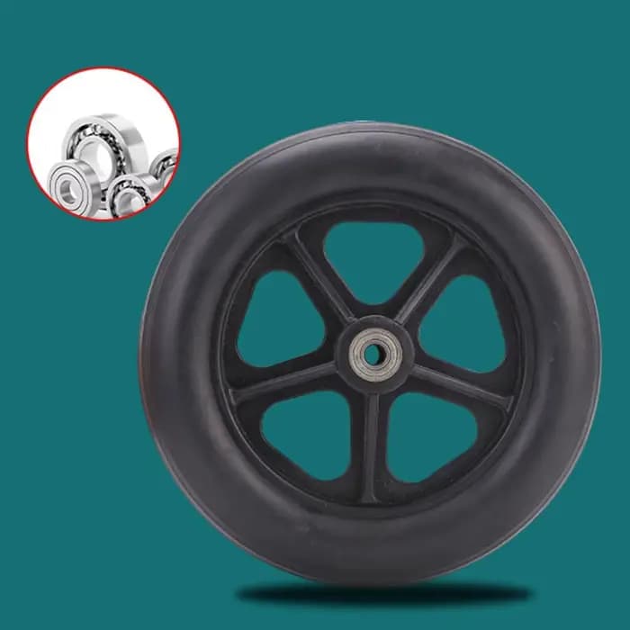 Roues en caoutchouc lisses et flexibles pour fauteuil roulant