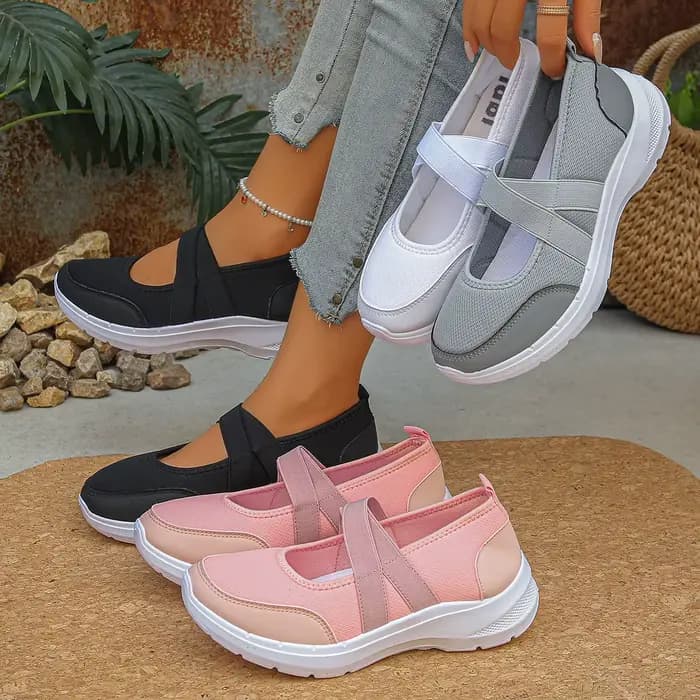 Chaussures décontractées élégantes à bout rond et semelle épaisse pour femme, nouvelle collection printemps/automne, confortables et très tendance
