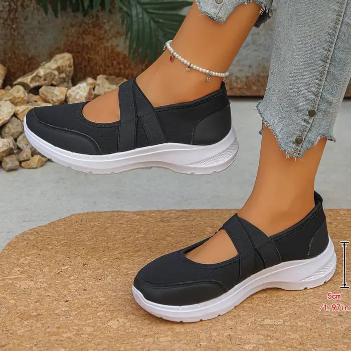 Chaussures décontractées élégantes à bout rond et semelle épaisse pour femme, nouvelle collection printemps/automne, confortables et très tendance