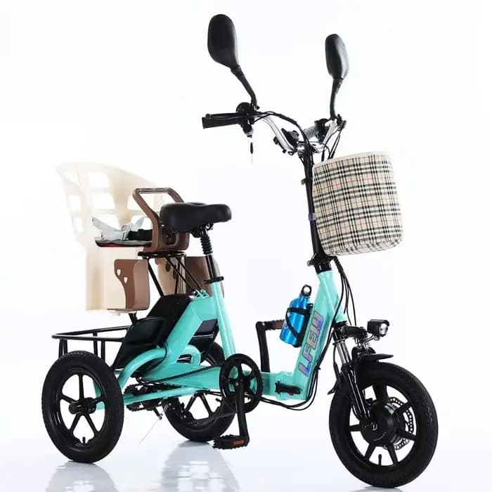 Tricycle électrique pliable de 14 pouces