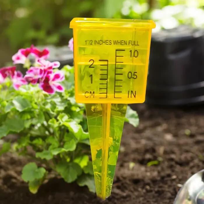 Pluviomètre 1,5 pouces, résistant au vent et à l'eau, économise l'eau, facile à installer avec piquet, collecteur d'eau de pluie pour patio, ferme, allée, jardin extérieur