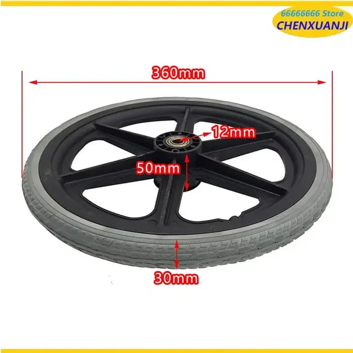 Roues arrière de fauteuil roulant de 16 pouces 16x1.75