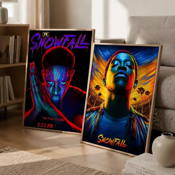 Affiche de la série télévisée Snowfall, autocollants haute définition, adaptés à la chambre à coucher, au salon, à la décoration de la maison