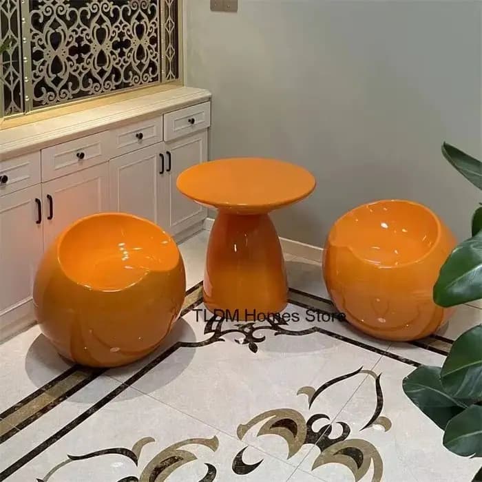 Pouf ottoman moderne Apple Creative pour salon, tabouret bas, tabouret à chaussures pour entrée, chaise de maquillage pour chambre à coucher, mobilier