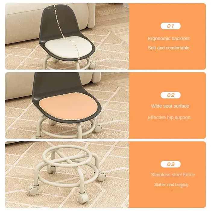 Petit tabouret muet avec poulie pour chaise roulante universelle