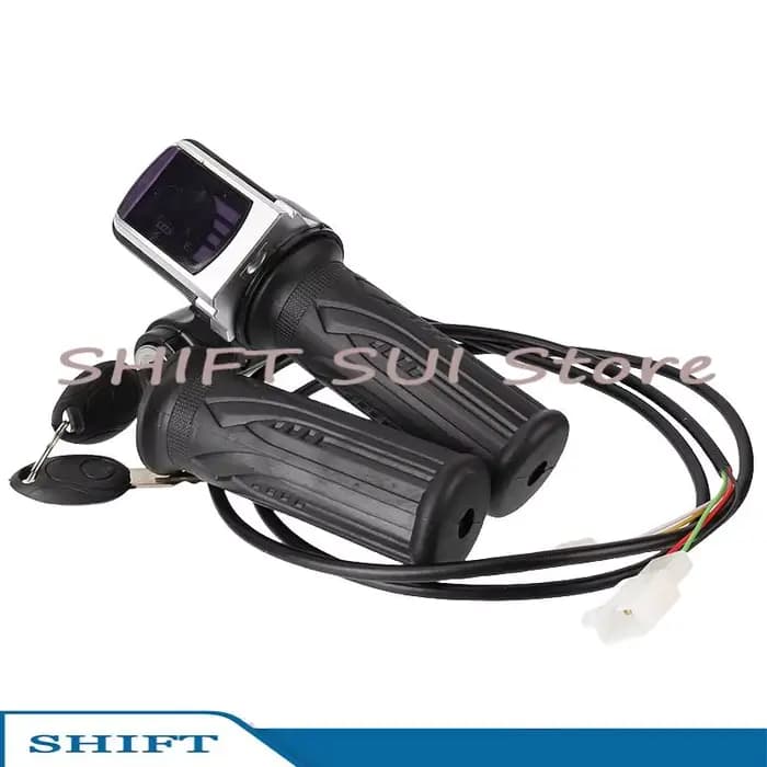 Accessoires pour scooter électrique 24V avec clé, levier d'accélérateur, écran LED