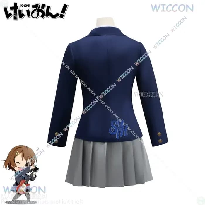 Yui Costume japonais Jirai Kei Anime K-ONN! cosplay Hirasawa filles uniforme scolaire robe manteau Kawaii Lolita Halloween fête Cos