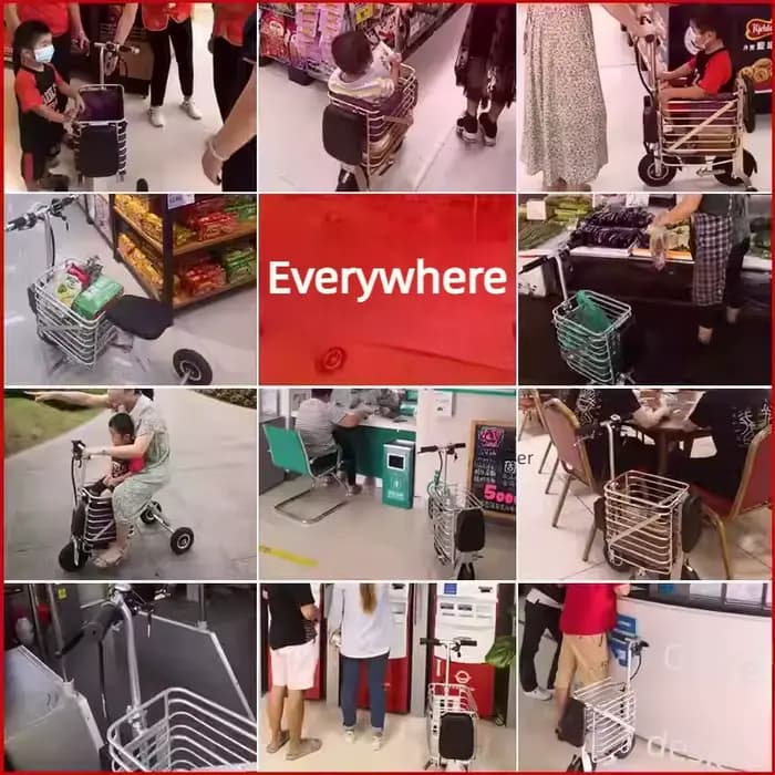 Tricycle électrique pliable à 3 roues pour personnes