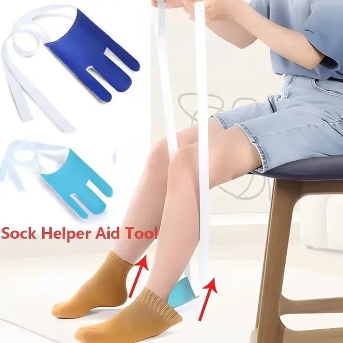 Outil d'aide à la mise de chaussettes sans se pencher, dispositif de tirage de chaussettes, aide à la pose de chaussettes, tire-chaussettes facile pour personnes âgées, handicapées, enceintes, usage q