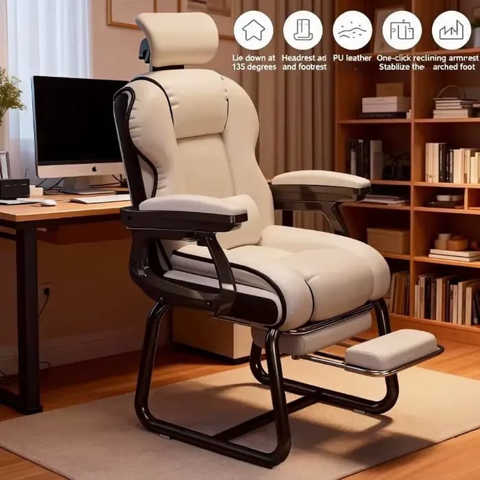 Chaise d'ordinateur chaise de Gamer confortable ergonomique chaise en forme d'arc bureau sédentaire réunion dortoir chaises tabouret de bureau à domicile