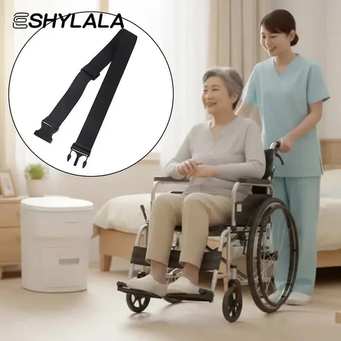 Ceinture de sécurité réglable pour fauteuil roulant avec 2 sangles