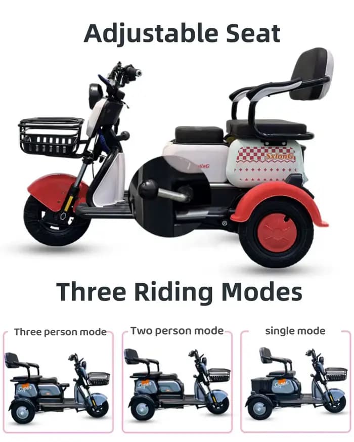 Scooter électrique tout Terrain à trois roues pour adultes