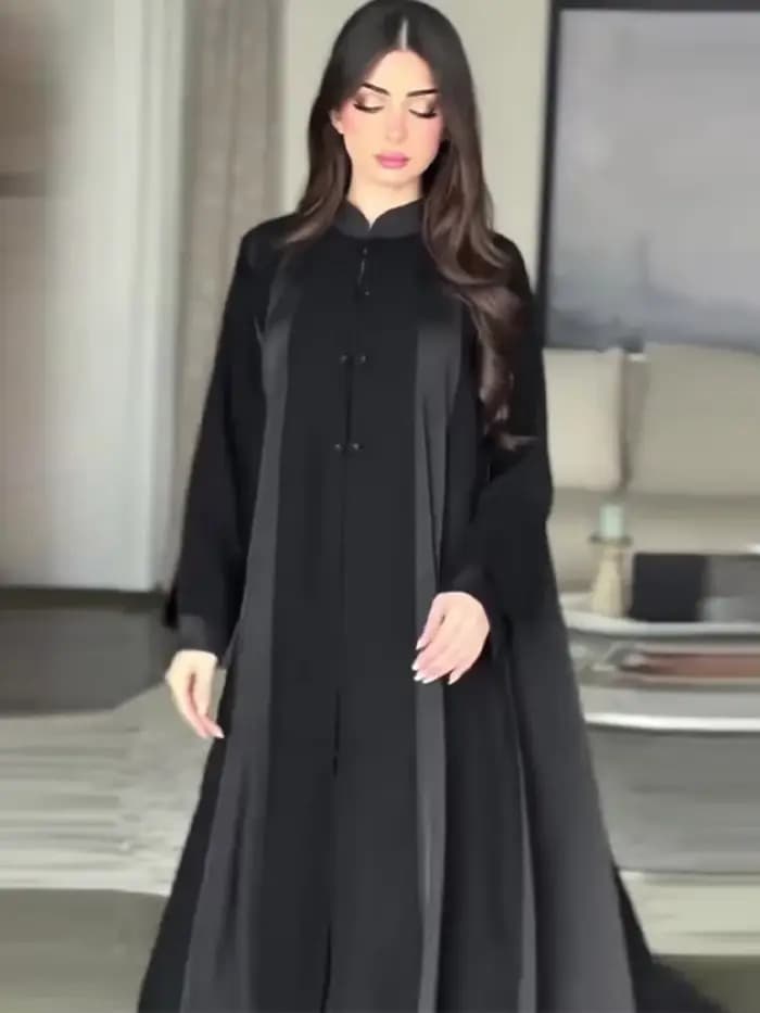 Eid Abaya femmes Robe musulmane Jalabiya couleur unie robes Largos fête Caftan Ramadan robes longues dubaï caftan Robe arabe 2026