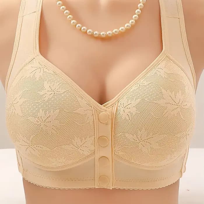 Soutien-gorge de sport grande taille, confortable, sans fil, avec bonnet en coton fin, respirant, soutien et façonnant, imprimé Floral, légèrement rembourré