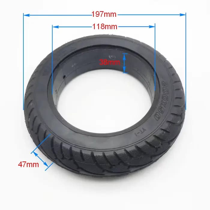200x50 YIDA YT-1 pneu solide antidéflagrant pour Scooter électrique pliant Kugoo Speedway 8 pouces