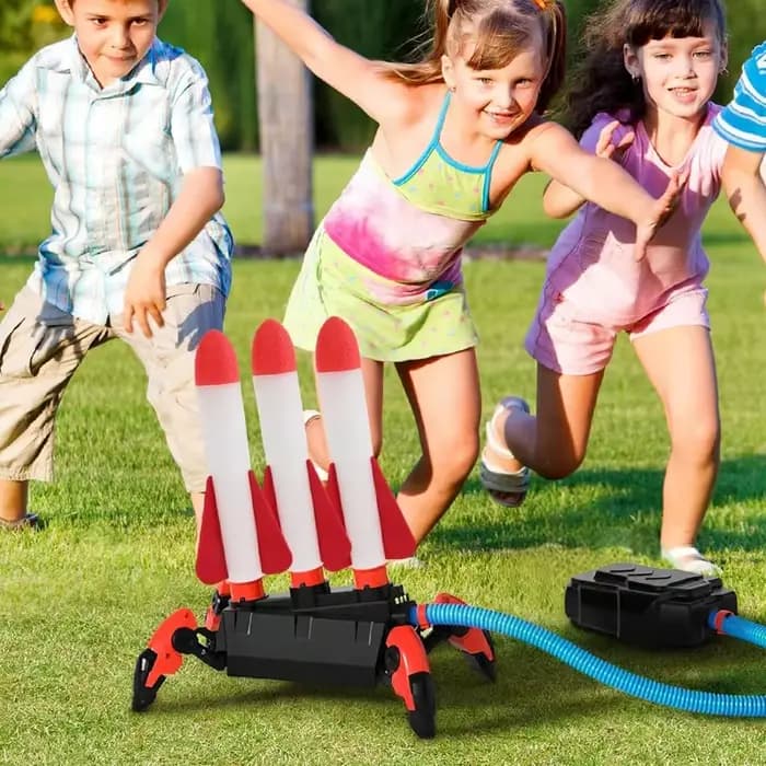 Canon de lancement de fusée volante, pied de vol, jouet de marche de pied de fusée en plein air, jouet pour enfants