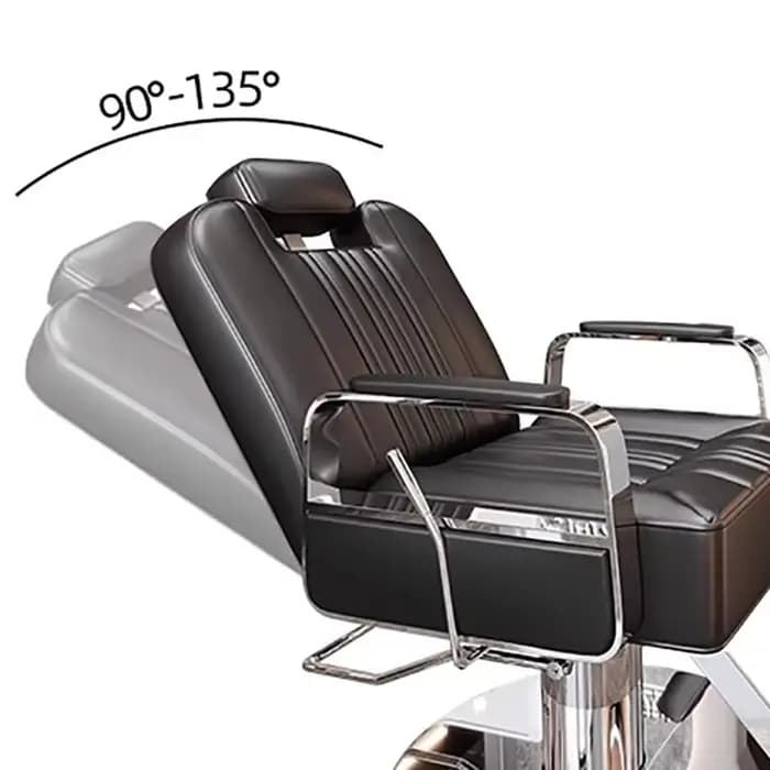 Fauteuil de barbier avec repose-pieds rabattable, fauteuil de salon professionnel moderne, confortable et luxueux, silla de corte de pelo, mobilier de salon