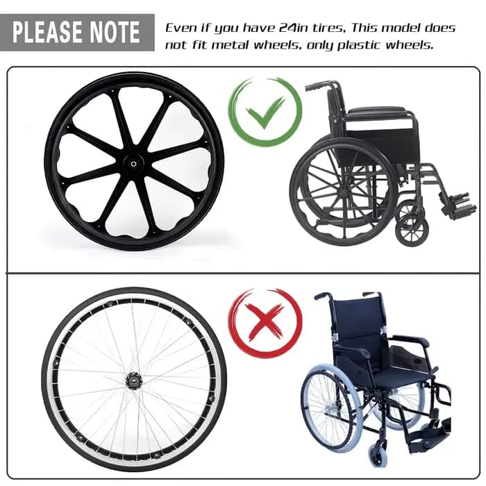 Pneu de remplacement universel pour roue arrière de fauteuil roulant
