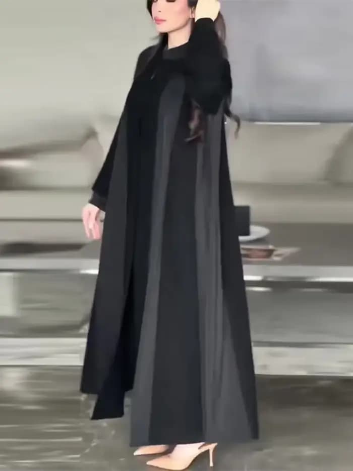 Eid Abaya femmes Robe musulmane Jalabiya couleur unie robes Largos fête Caftan Ramadan robes longues dubaï caftan Robe arabe 2026