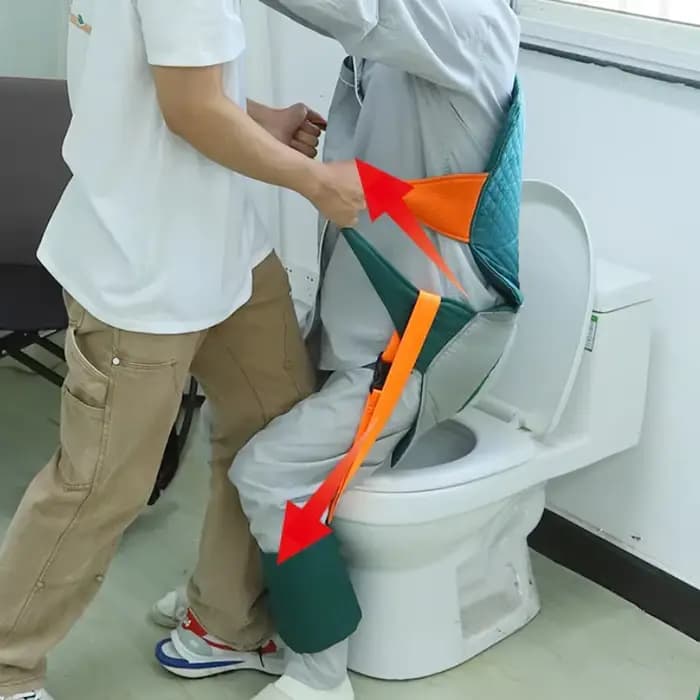 Ceinture d'aide au transfert de toilettes pour fauteuil roulant