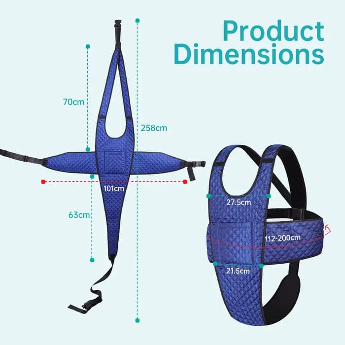 Ceinture de sécurité pour fauteuil roulant Lefeke avec poche