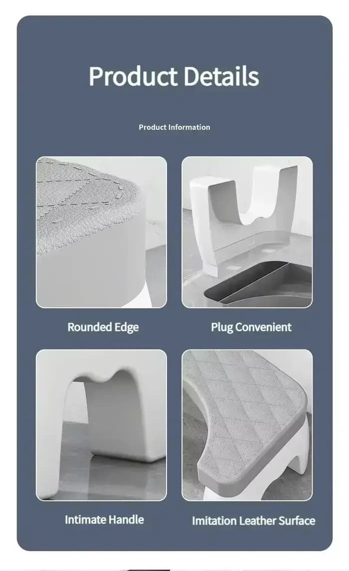 Repose-pieds de toilette ergonomique confortable
