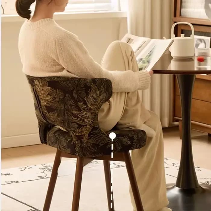 Chaise d'écriture pivotante avec dossier, pour la maison, salon, salle à manger, bureau d'ordinateur, siège confortable pour chambre à coucher, vanité de maquillage
