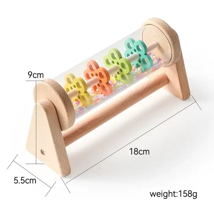Jouet de bâton de pluie Montessori pour bébés, Shaker Musical en bois, Instrument éducatif sensoriel pour les tout-petits de 6 à 12 mois