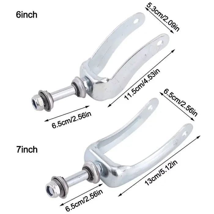 Fourche en acier pour fauteuil roulant