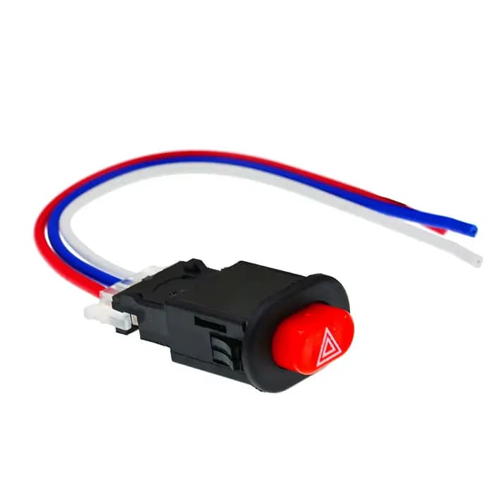 Moto Double Flash interrupteur feu de détresse bouton de commutation Flash avertissement Scooter électrique moto Refit lampe de signalisation d'urgence