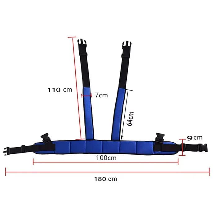 Ceinture de sécurité pour prévention des chutes de fauteuil roulant