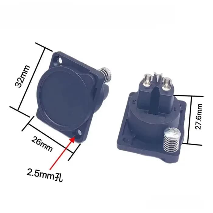 Connecteur de charge 3 broches pour trottinette électrique et fauteuil roulant