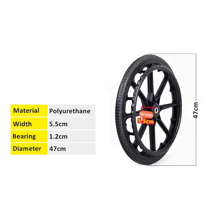 JayCreer 20 x 1-3/8" Roue arrière pour fauteuils roulants