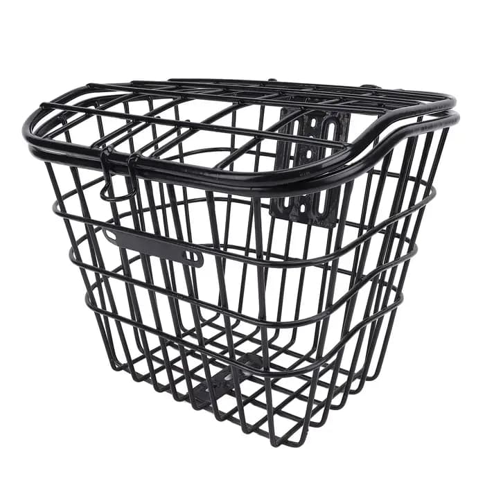 Panier de rangement avant pour vélo avec sac intérieur noir