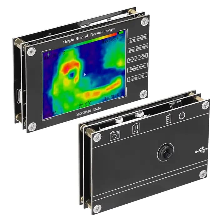 Imageur thermique portable -40 ℃ à 300 ℃ Petite caméra d'imagerie thermique prenant en charge l'image maximale de mesure de la température centrale minimale