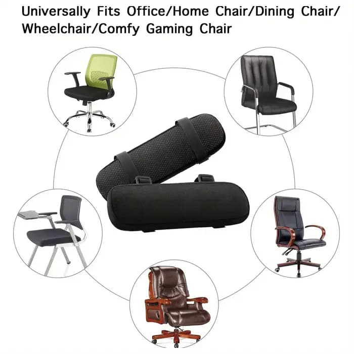 Coussinets d'accoudoir en mousse à mémoire de forme pour chaise de bureau, coussin de soutien du coude pour soulager la pression des bras, housses universelles pour chaises de bureau