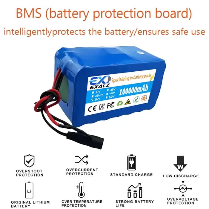 Batterie au lithium 7S4P 24V pour fauteuil roulant avec BMS