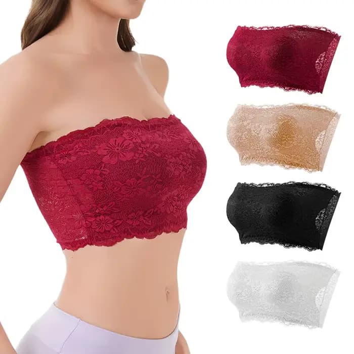 Soutien-gorge en dentelle grande taille pour femme, soutien-gorge sexy sans bretelles, confortable et respirant, soutien-gorge de sport d'été avec sangle élastique pour la poitrine