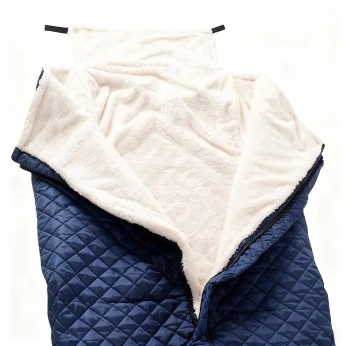 Couverture polaire pour fauteuil roulant avec poche zippée