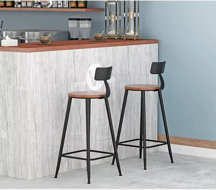 Chaise de Bar moderne tabouret haut nordique Simple maison café haute réception chaise haute tabouret dossier
