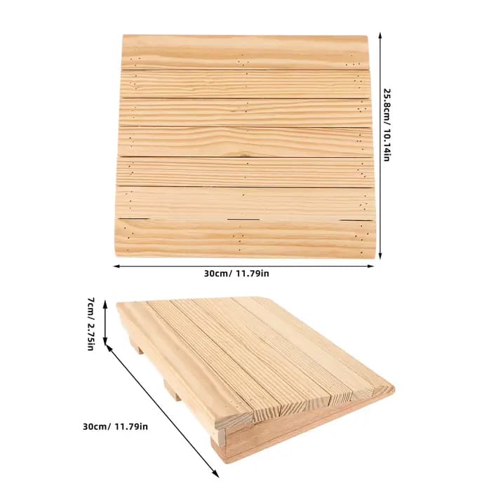 Rampe de seuil en bois pour entrée de maison