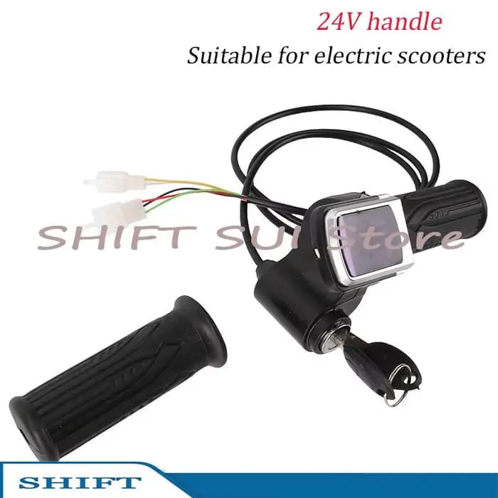 Accessoires pour scooter électrique 24V avec clé, levier d'accélérateur, écran LED