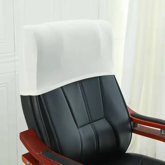 Housse de dossier de chaise de bureau élastique, protection arrière de chaise, anti-poussière, housse de dossier de chaise, taie d'oreiller de tête de chaise