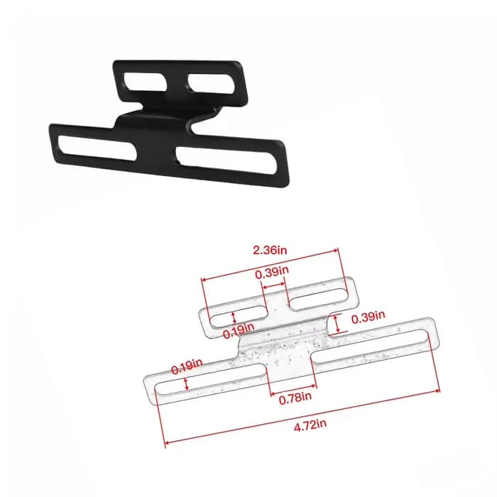 Support de plaque d'immatriculation arrière en métal pour trottinette électrique, adaptateur de cadre de plaque d'immatriculation pour modification de trottinette