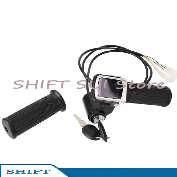 Accessoires pour scooter électrique 24V avec clé, levier d'accélérateur, écran LED