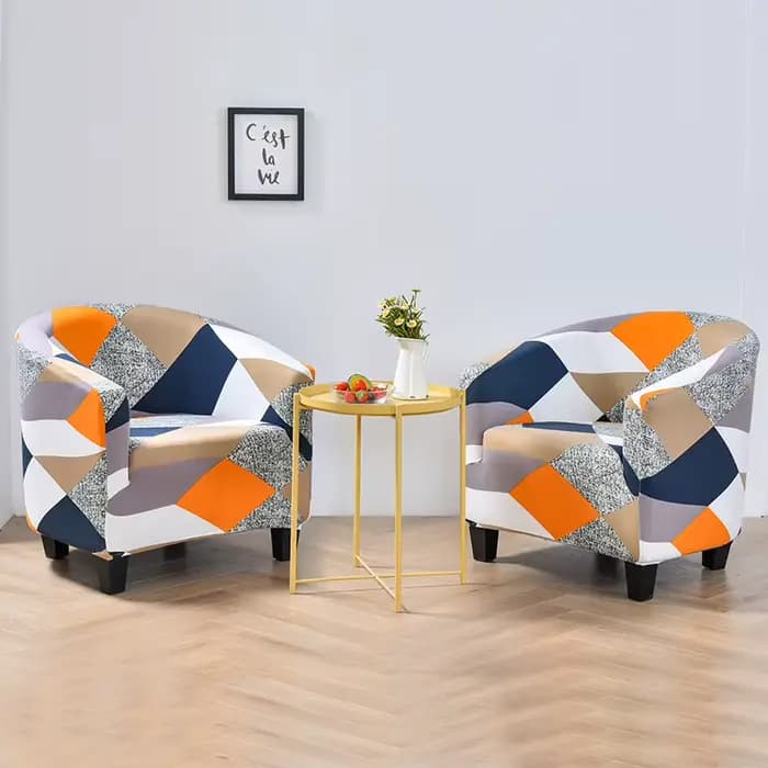 Housse de chaise de Club, couvre-fauteuil extensible, housse de chaise de baignoire imprimée, housse de canapé en Spandex, housses de canapé pour Bar, comptoir, salon