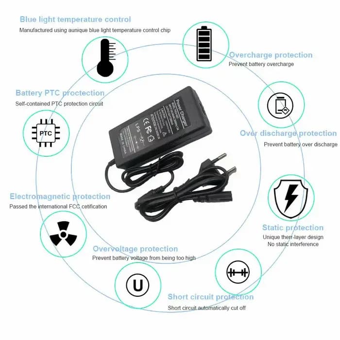 Chargeur de Scooter pour Ninebot Es1 Es2 Es4 E22 E25 F40 F20 42V 2A